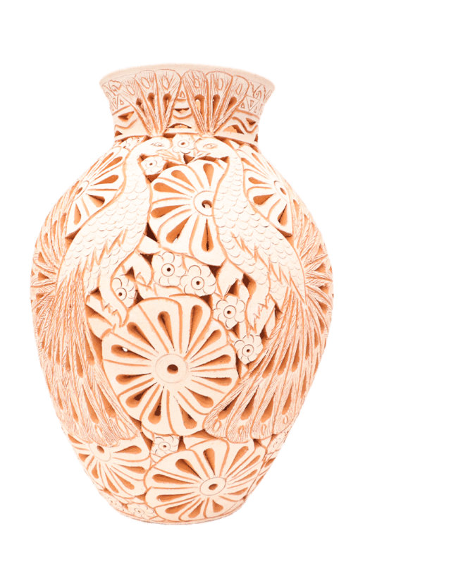 Peacocks Vase