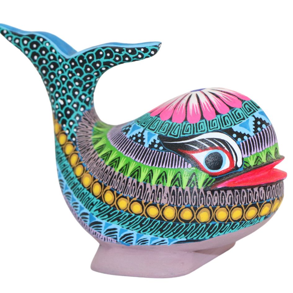 Alebrije whale / woodcarving
